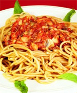 Mantar soslu kepekli spagetti tarifi resmi
