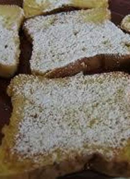 Pudra şekerli kolay ekmek tatlısı tarif resmi