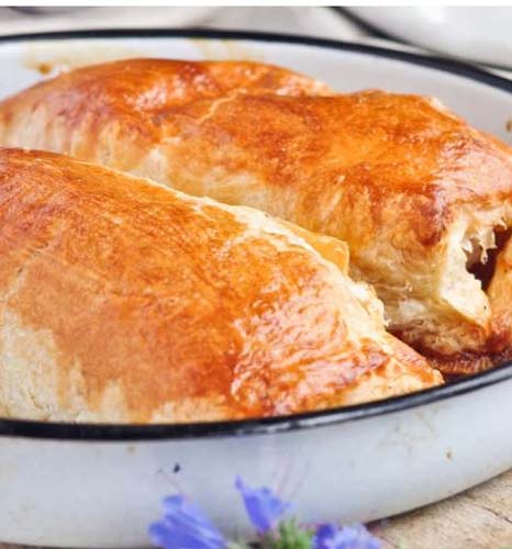 Tavuklu milföy böreği Tavuklu milföy böreği tarifi