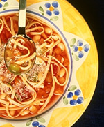 Fırında köfteli spagetti tarif resmi