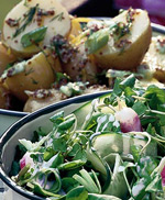 Patatesli makarna salatası tarif resmi